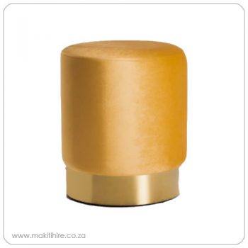 Yellow Round Ottoman For Hire
