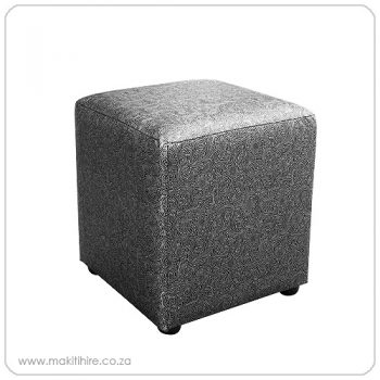 Silver Square Ottoman