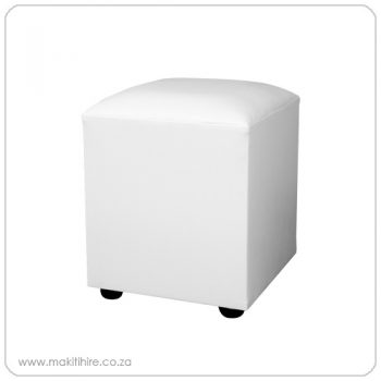 White Square Ottoman