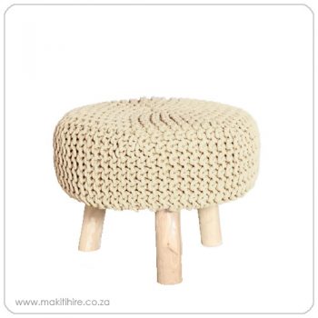 Woven ottoman stool